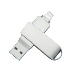i-FlashDevice S series Liighting/USB 2 in 1 metal rotating FlashDriver