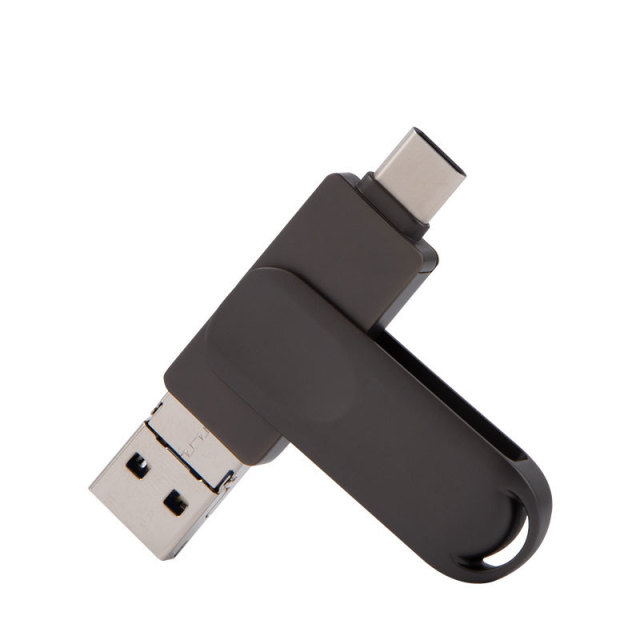 i-FlashDevice Apple/Android/Type C/USB 4 in 1 rotating metal FlashDriver