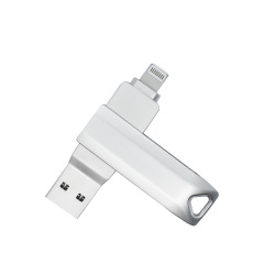 i-FlashDevice S series Liighting/USB 2 in 1 metal rotating FlashDriver