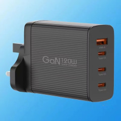 GaN PD 120W faster charger  3 Type C & 1 USB Portable
