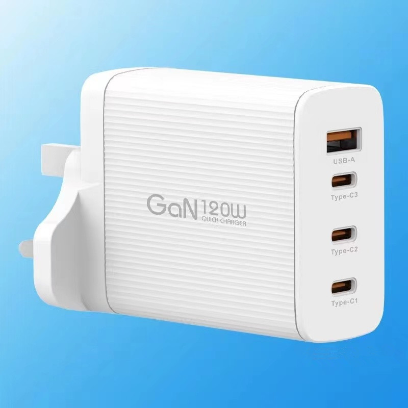 GaN PD 120W faster charger  3 Type C & 1 USB Portable