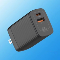 GaN PD 65W adapter charger  Type C & USB Portable