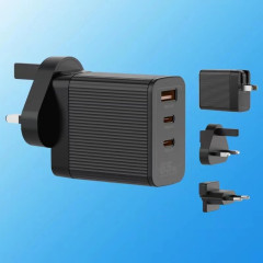 GaN PD 65W faster charger 2 Type C & 1 USB Portable
