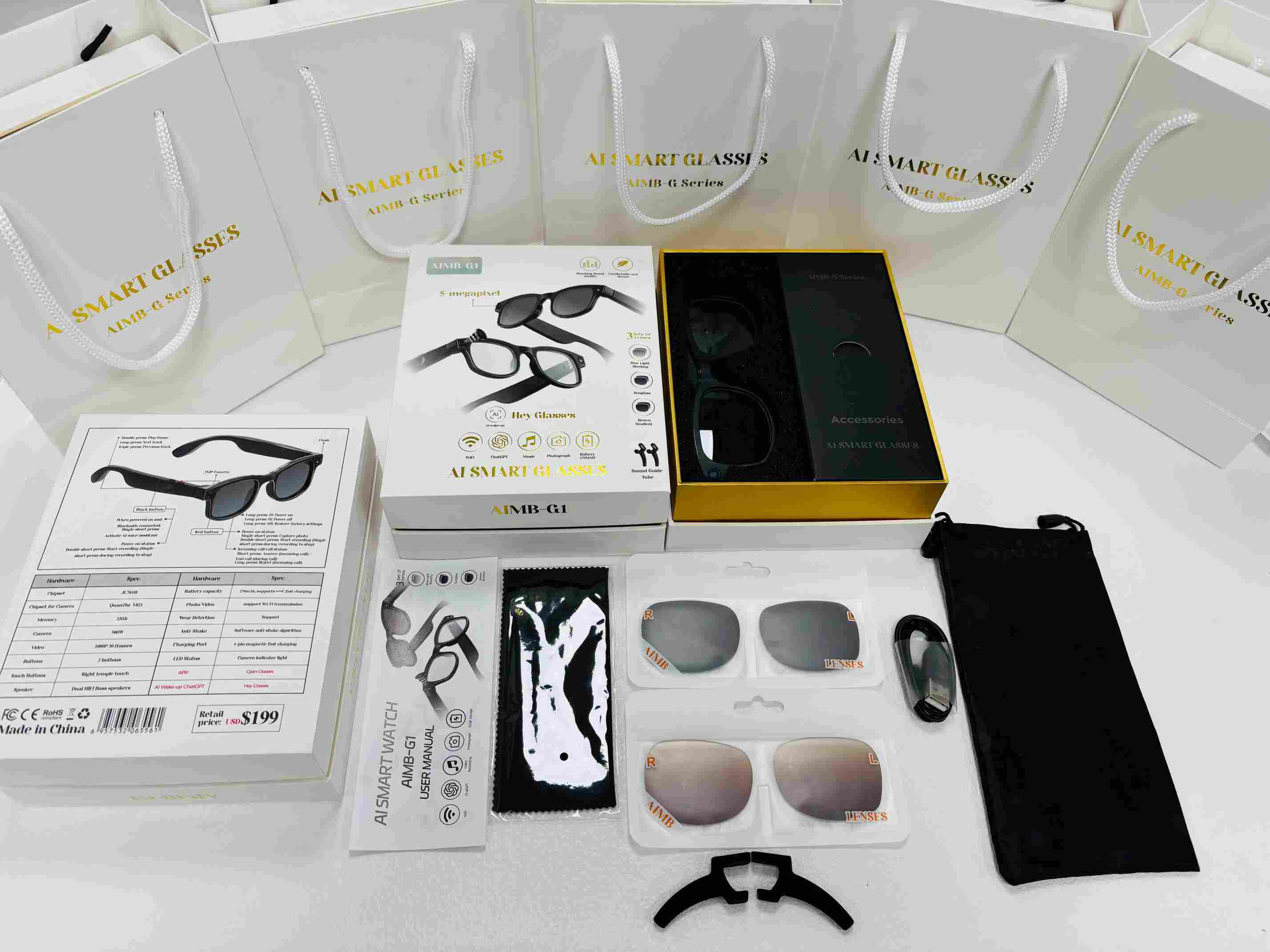 AI smart glasses AIMB G1