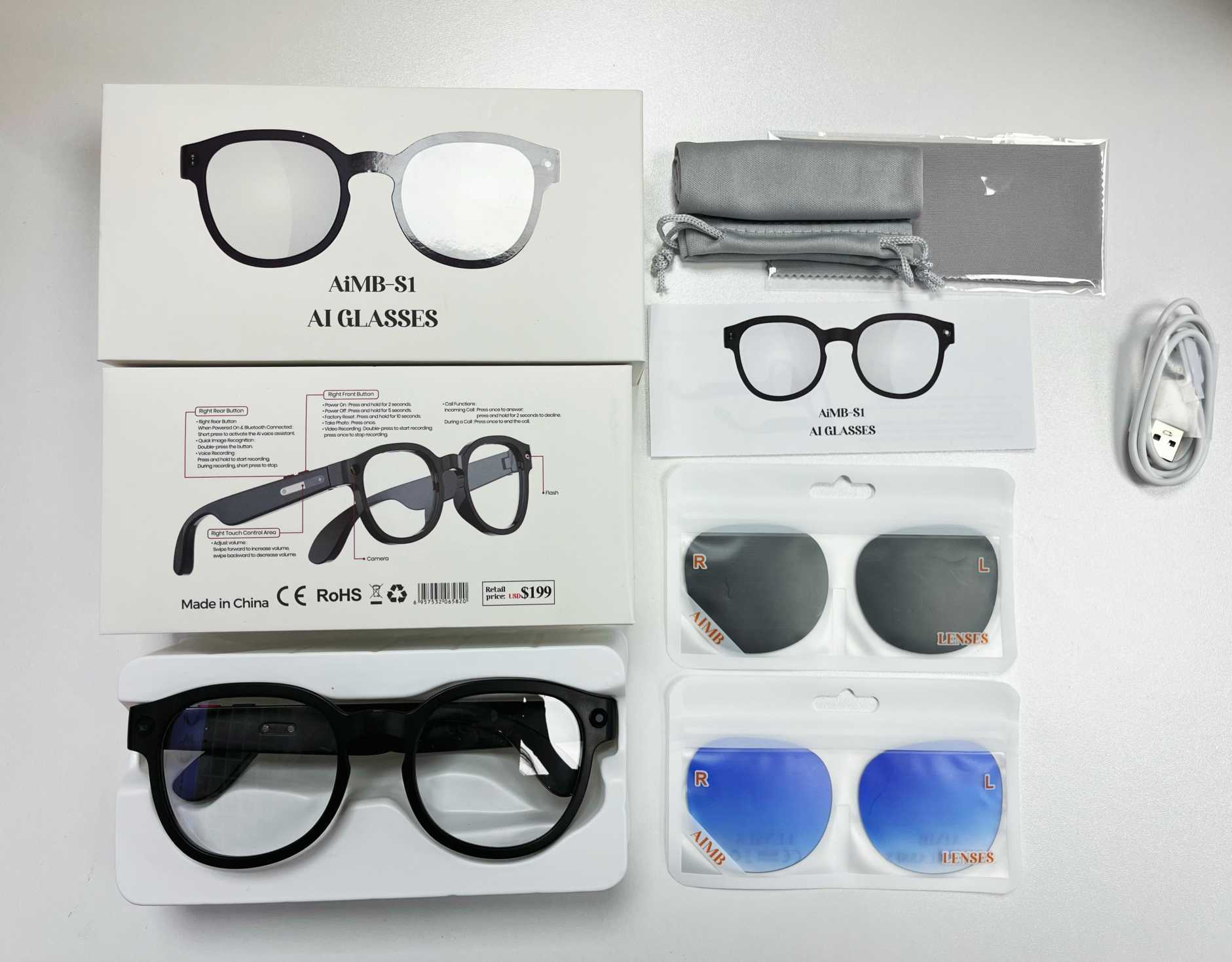 AI smart glasses AIMB S1