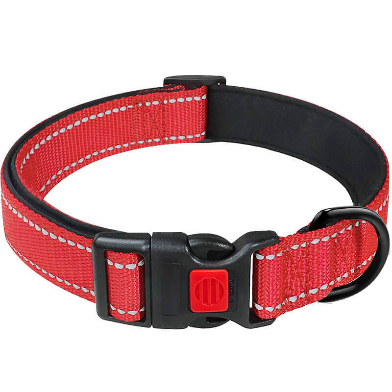 Reflective anti-escape safety lock dog collar, suitable for large, medium and small dogs
