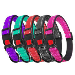 Reflective anti-escape safety lock dog collar, suitable for large, medium and small dogs