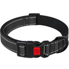 Reflective anti-escape safety lock dog collar, suitable for large, medium and small dogs