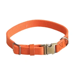 Manufacturer Wholesale Custom Logo Adjustable Dog Collar PU Colorblock Webbing Dog Collars