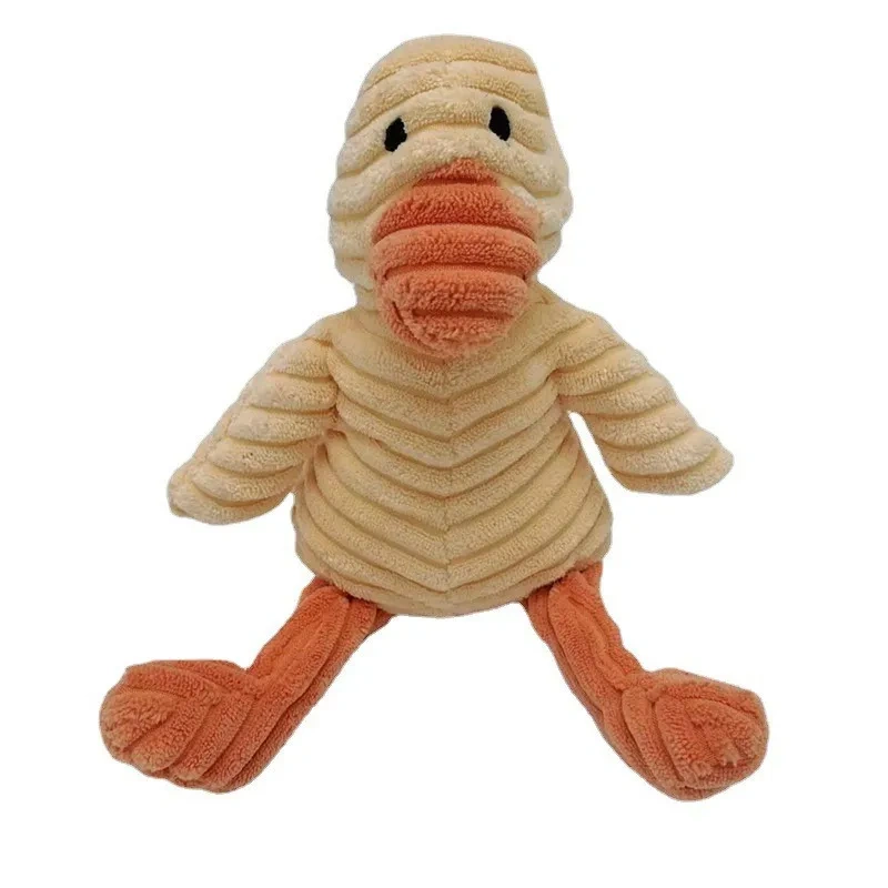 Small Fun Pet Toy Donkey-Shaped Corduroy Chew Toy with Squeaker Squeaky Plush Bone Molar Puppies Dogs Dog Training Accessories
