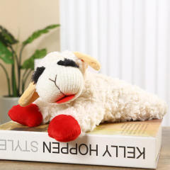 Hot selling pet plush sound making toys, lamb doll toys