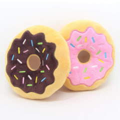 Donut pet plush toy 15cm donut, dog noise toy.
