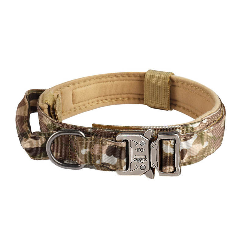 Tactical dog collar, nylon dog collar, large and medium-sized dog pet collar