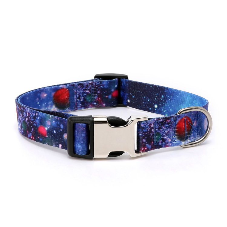 Cool pattern collar can be engraved pet collar
