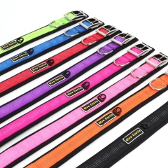 Glow In The Dark Pin Neoprene Design Big Reflective Nylon Wholesale Dog Collar Manufacturer Custom Training For Sale Dog Collar