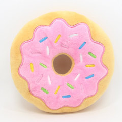 Donut pet plush toy 15cm donut, dog noise toy.