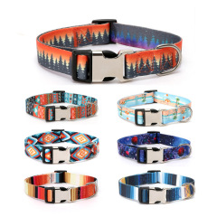 Cool pattern collar can be engraved pet collar