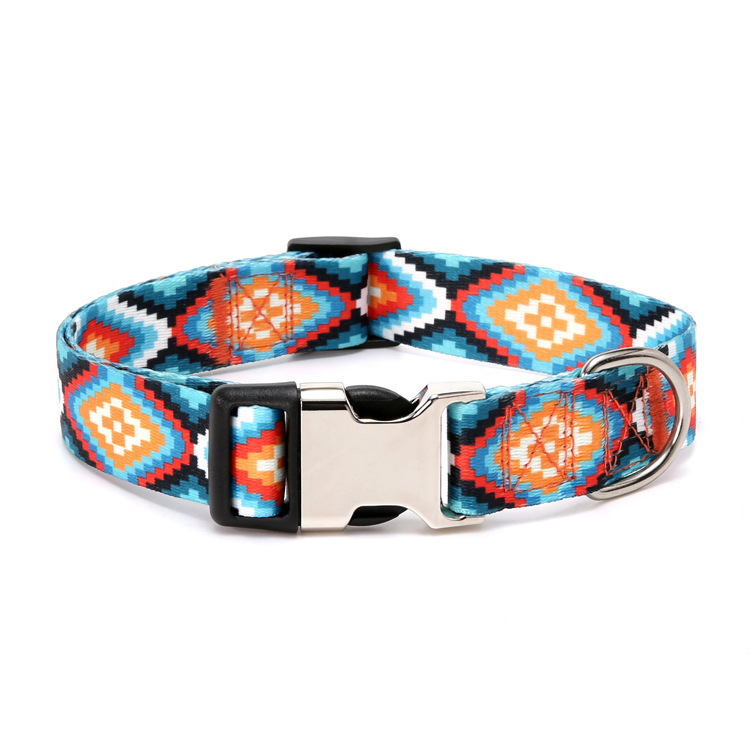 Cool pattern collar can be engraved pet collar