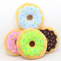 Donut pet plush toy 15cm donut, dog noise toy.