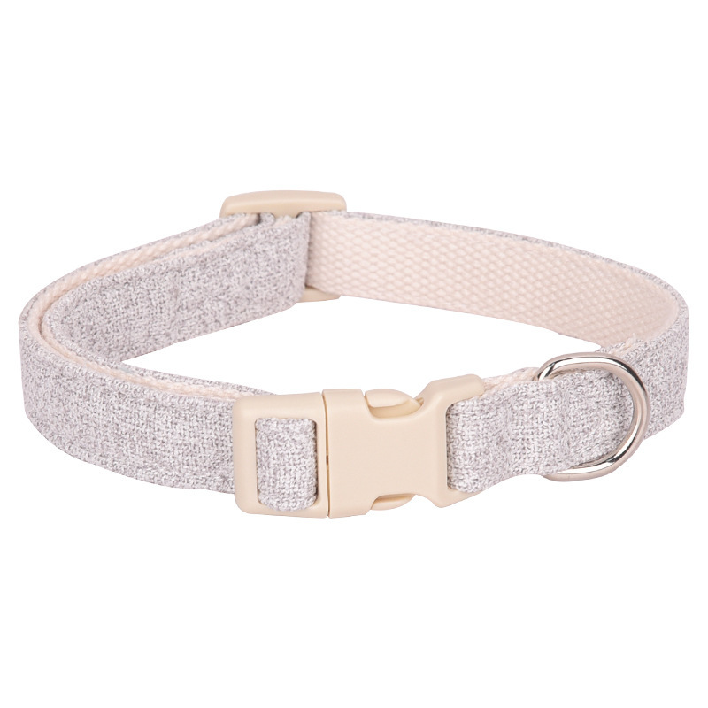 Pure Wholesale Soft Pet Hemp Dog Collars Manufacturer Comfortable Cotton Pet Collars Leashes