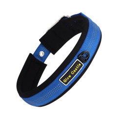 Glow In The Dark Pin Neoprene Design Big Reflective Nylon Wholesale Dog Collar Manufacturer Custom Training For Sale Dog Collar