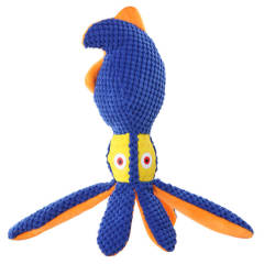 Pet dog chewing cloth toy, bite-resistant plush octopus toy that makes sounds