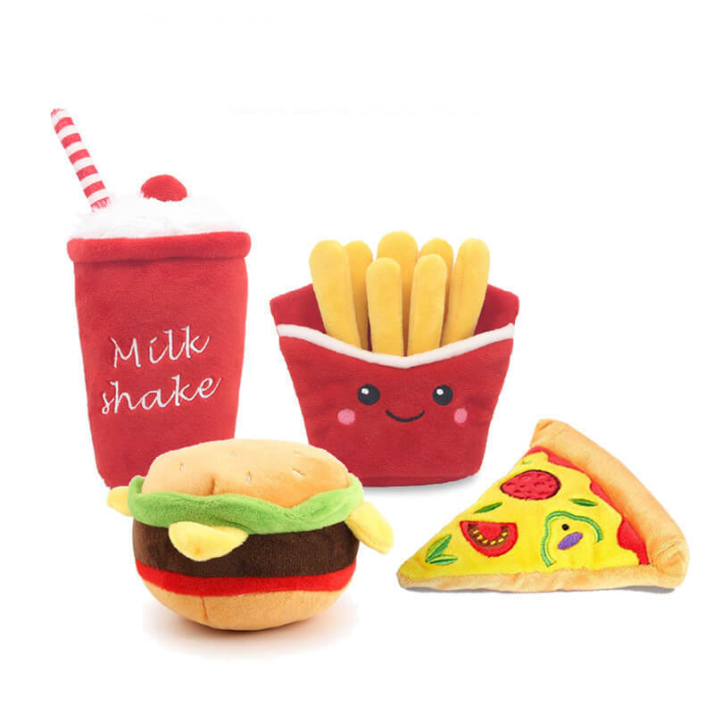 Pet voice toy French Fries hamburger Milkshake cup pizza
