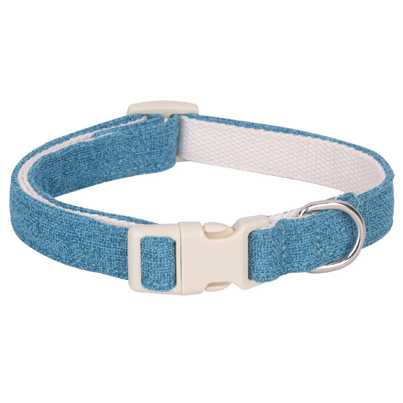 Pure Wholesale Soft Pet Hemp Dog Collars Manufacturer Comfortable Cotton Pet Collars Leashes