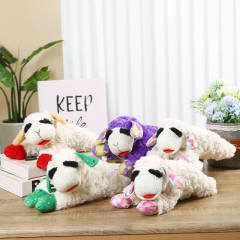 Hot selling pet plush sound making toys, lamb doll toys
