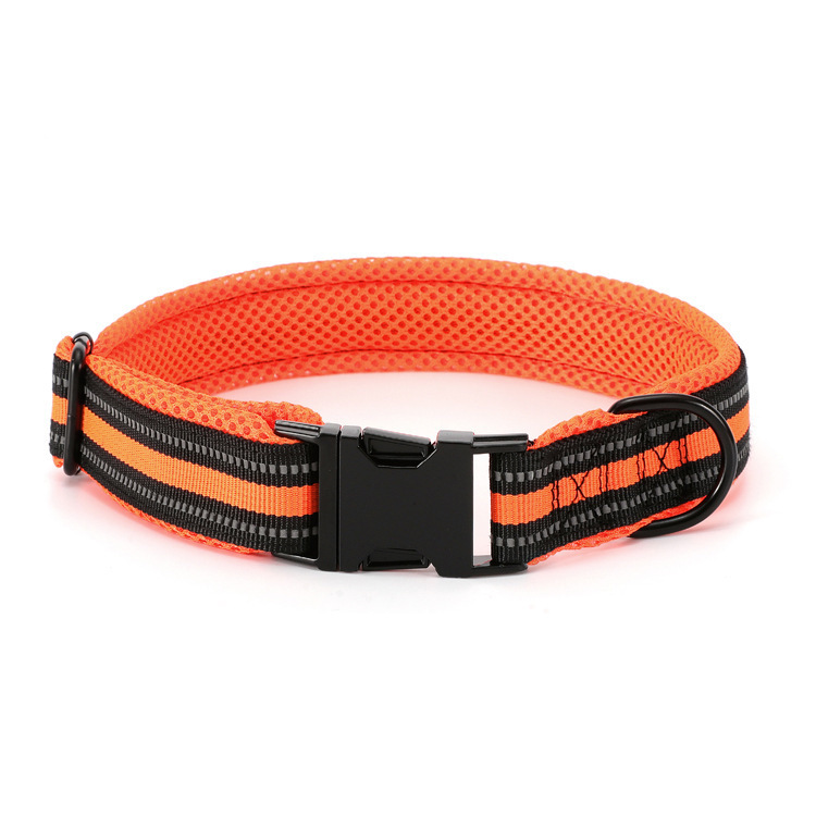 Polyester collar with mesh cloth lining soft carving anti loss