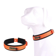 Glow In The Dark Pin Neoprene Design Big Reflective Nylon Wholesale Dog Collar Manufacturer Custom Training For Sale Dog Collar