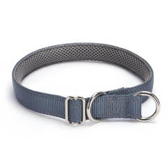 Nylon reflective mesh anti-suffocation training P chain dog collar