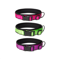 New nylon reflective diving material plastic buckle collar out walking dog neck ring