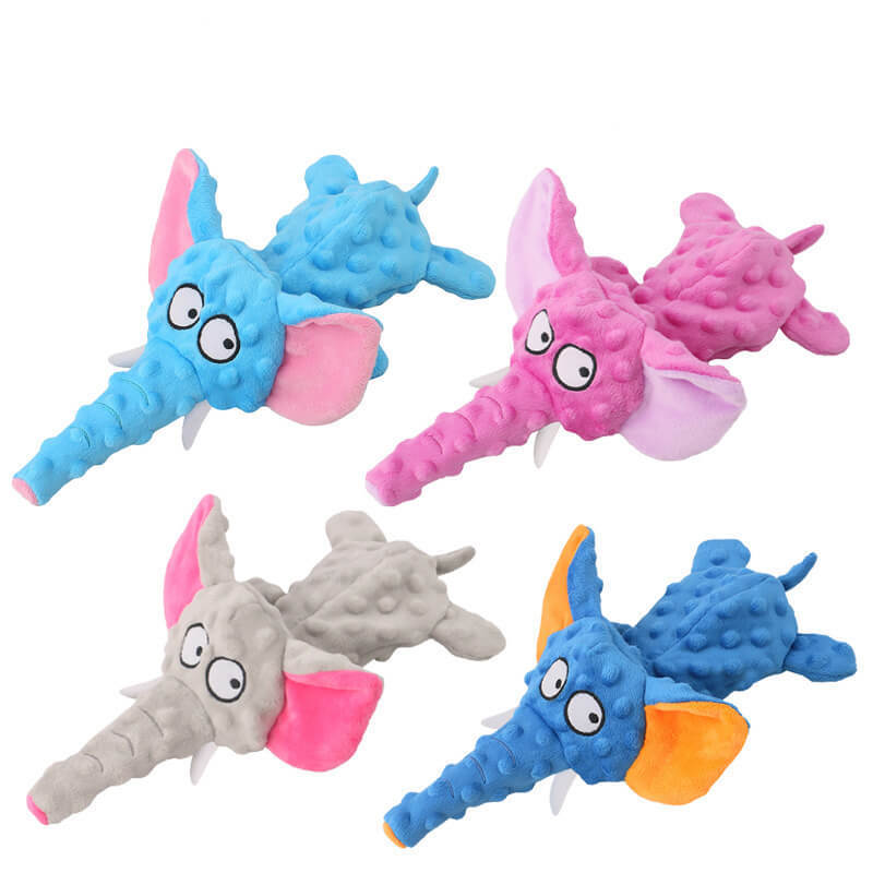 Pet plush toy elephant skin shell, interactive rechargeable paper sound toy for dogs