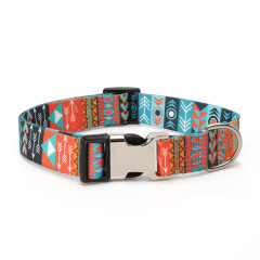Cool pattern collar can be engraved pet collar