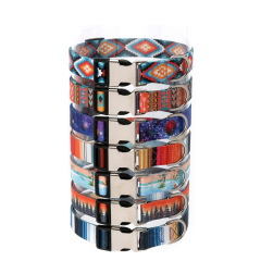 Cool pattern collar can be engraved pet collar