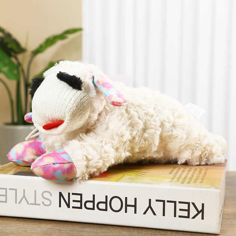 Hot selling pet plush sound making toys, lamb doll toys