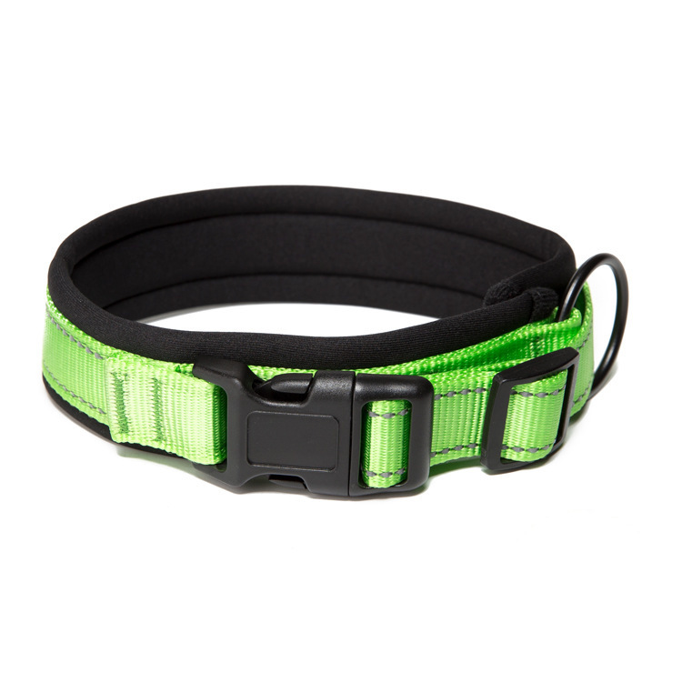 New nylon reflective diving material plastic buckle collar out walking dog neck ring