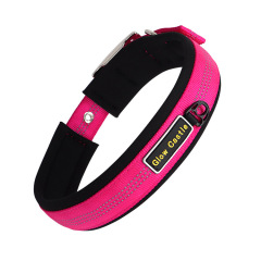 Glow In The Dark Pin Neoprene Design Big Reflective Nylon Wholesale Dog Collar Manufacturer Custom Training For Sale Dog Collar