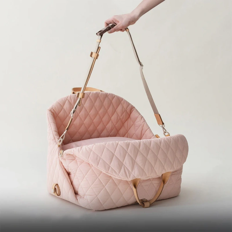 Luxury Multi-function Portable Soft-Sided Puppy Pet Carrier Tote Bag Small Dog Cat Carrier Purse Travel Bag for Outdoor