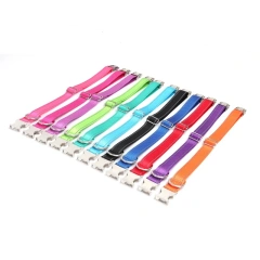 Manufacturer Direct Sale Pet Supplies Nylon Reflective Pet Dog Collar Solid Color Lettering Metal Buckle Collar for Cats Dogs