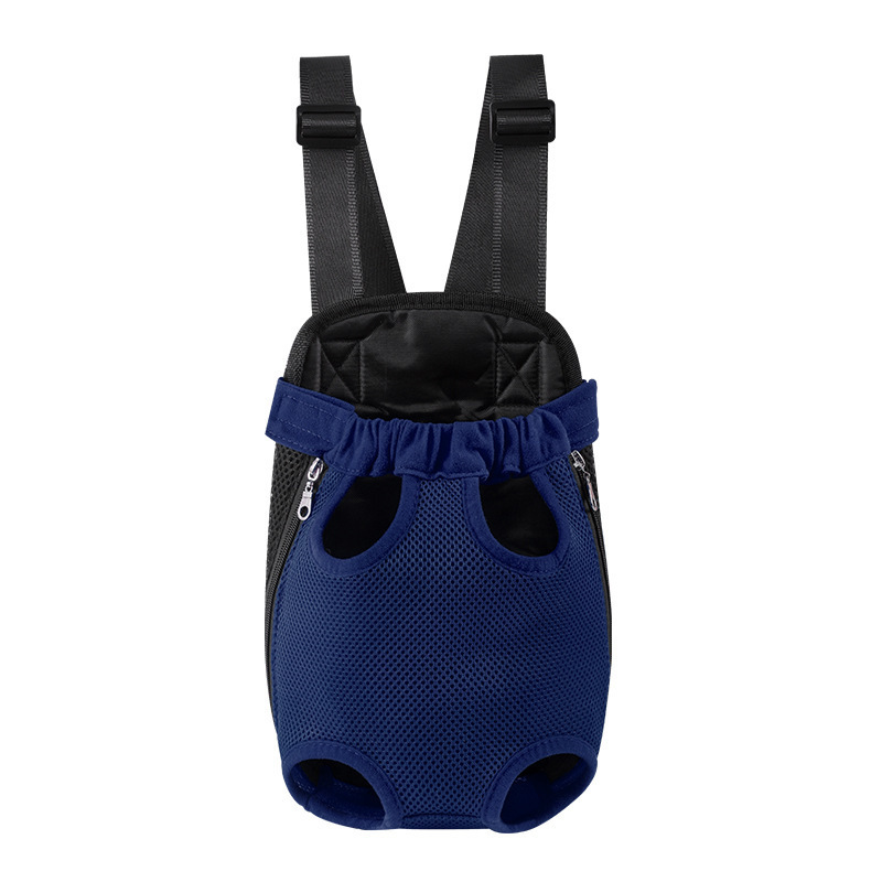 Pet chest bag, outdoor pet cat bag, dog mesh breathable and comfortable backpack, four-legged backpack