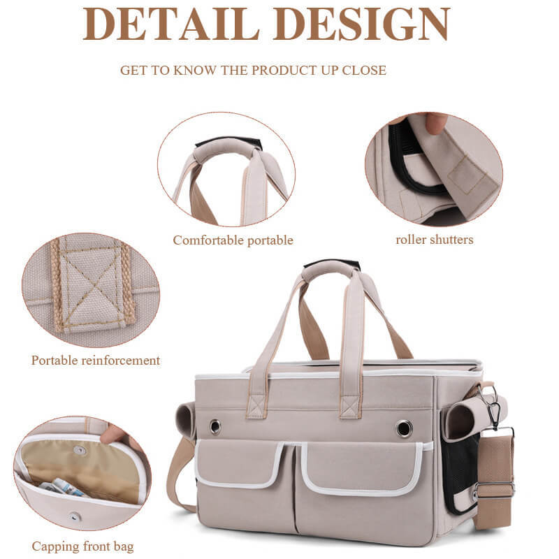Large Crossbody portable breathable pet bag, portable pet bag