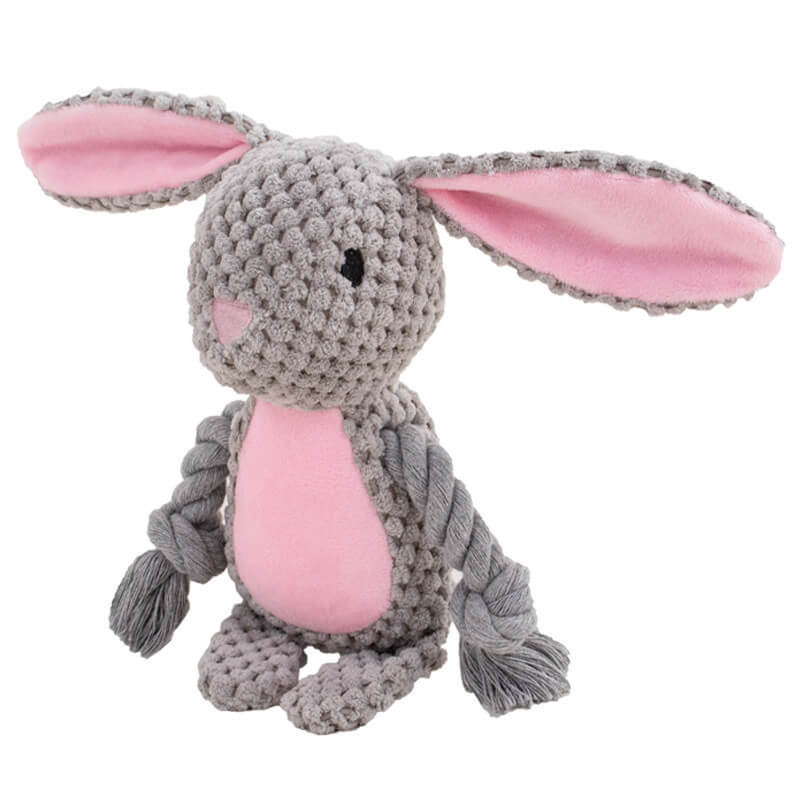 Plush sound-making cotton rope toys for pets, interactive bite-resistant toys for dogs