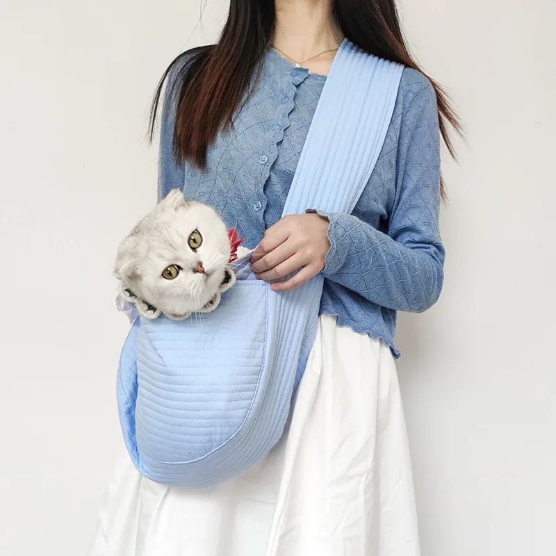 LM0097H outing pet carriers Pet Cat Canvas Bag Portable carrying crossbody bag for outdoor use Cat shoulder bag