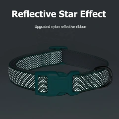 Pet Products Reflective Nylon Collar For Dogs Full Sky Star Night Safety Pet Collar Soft Lined Dog Collar