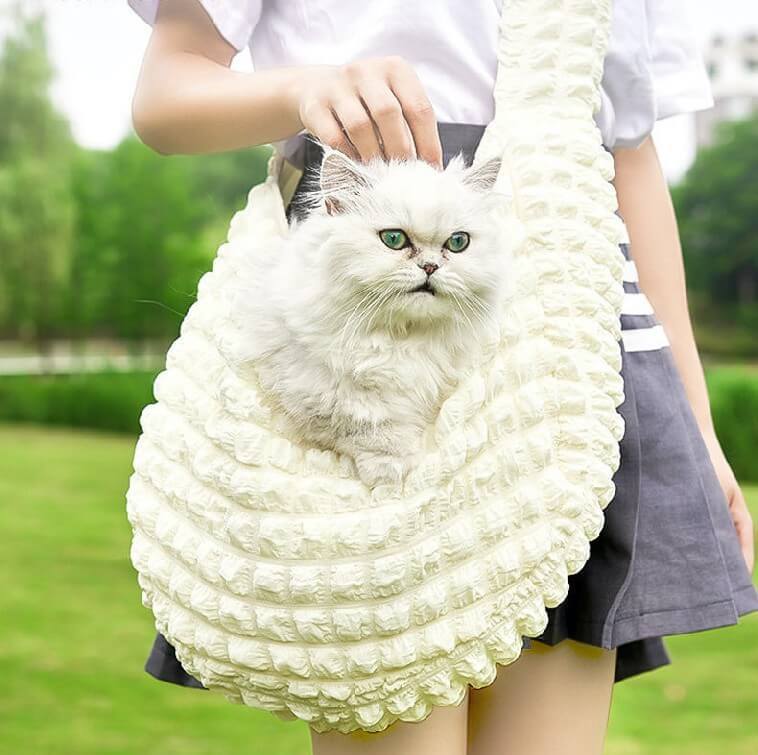 Single shoulder pet messenger bag, seersucker cat bag, small and medium dog bag
