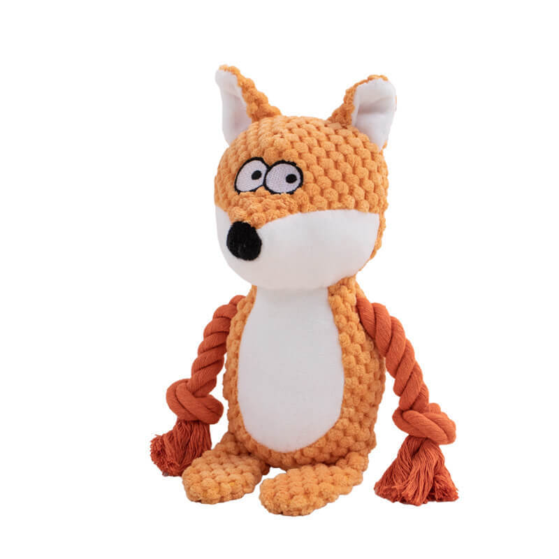 Plush sound-making cotton rope toys for pets, interactive bite-resistant toys for dogs
