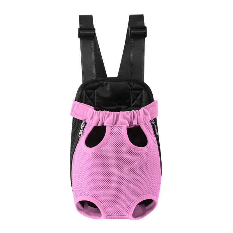 Pet chest bag, outdoor pet cat bag, dog mesh breathable and comfortable backpack, four-legged backpack