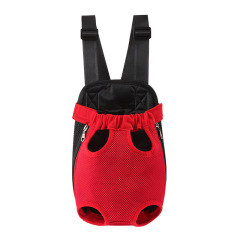 Pet chest bag, outdoor pet cat bag, dog mesh breathable and comfortable backpack, four-legged backpack